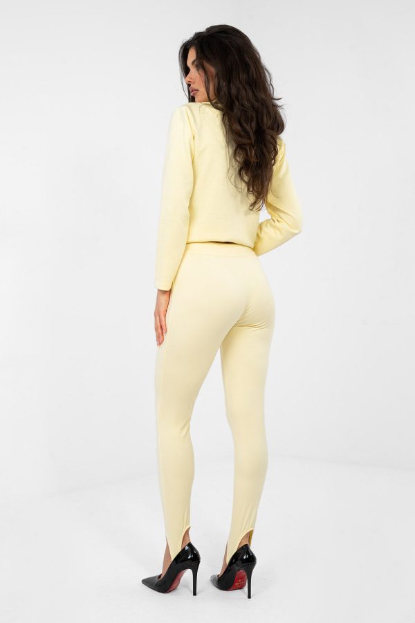 Yellow Long Leggings in Leggings with Spandex, Polyester and Viscose