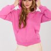 Pink Sweatshirt in Sweatshirts For Women with Cotton and Polyester