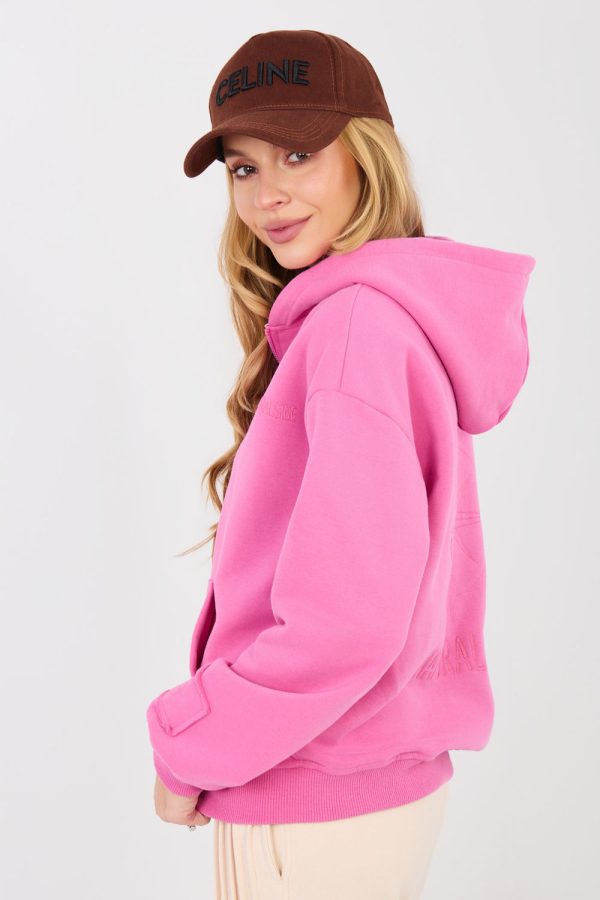 Pink Sweatshirt in Sweatshirts For Women with Cotton and Polyester