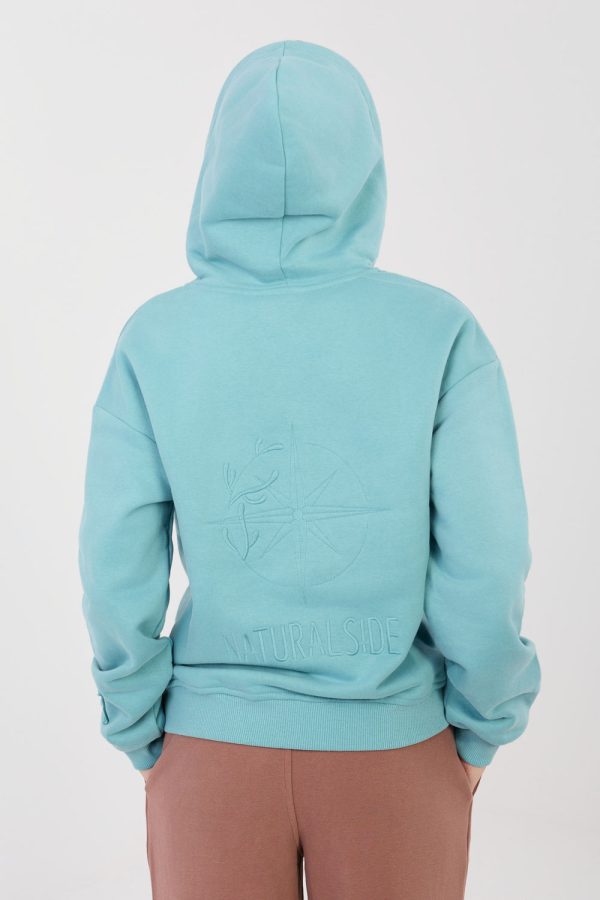 Blue Sweatshirt in Sweatshirts For Women with Cotton and Polyester