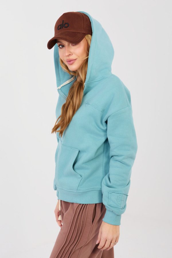 Blue Sweatshirt in Sweatshirts For Women with Cotton and Polyester