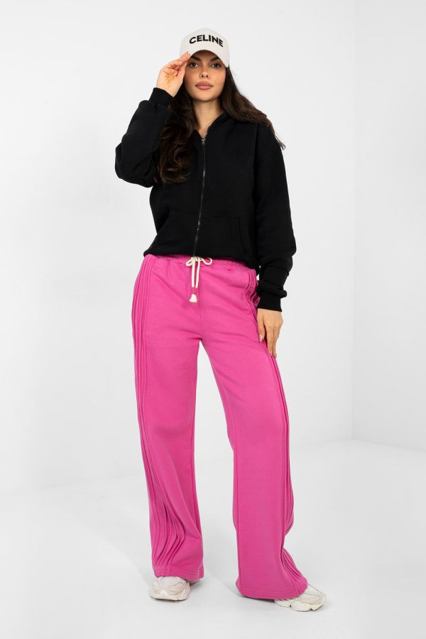 Pink Tracksuit Trousers in Pants, Trousers, Shorts with Cotton and Polyester