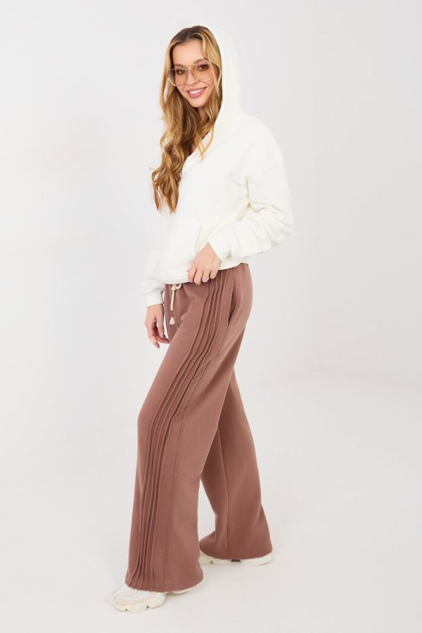Brown Tracksuit Trousers in Pants, Trousers, Shorts with Cotton and Polyester