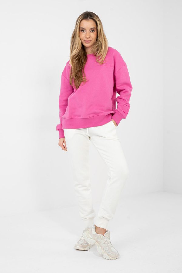 Pink Sweatshirt in Sweatshirts For Women with Cotton and Polyester