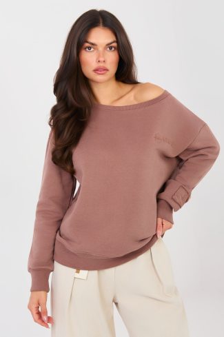 Brown Sweatshirt in Sweatshirts For Women with Cotton and Polyester