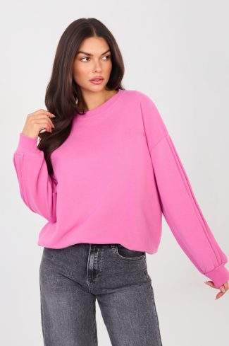 Pink Sweatshirt in Sweatshirts For Women with Cotton and Spandex