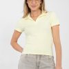 Yellow Blouse in Women`s Blouses, Tunics with Spandex and Viscose