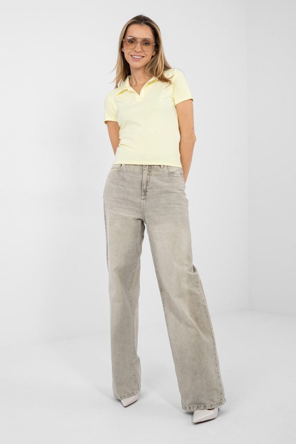 Yellow Blouse in Women`s Blouses, Tunics with Spandex and Viscose