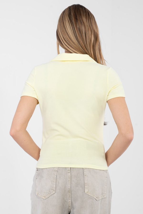 Yellow Blouse in Women`s Blouses, Tunics with Spandex and Viscose