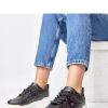 1113184 Black Sport Shoes....Fabric, Footbed and Platform Height