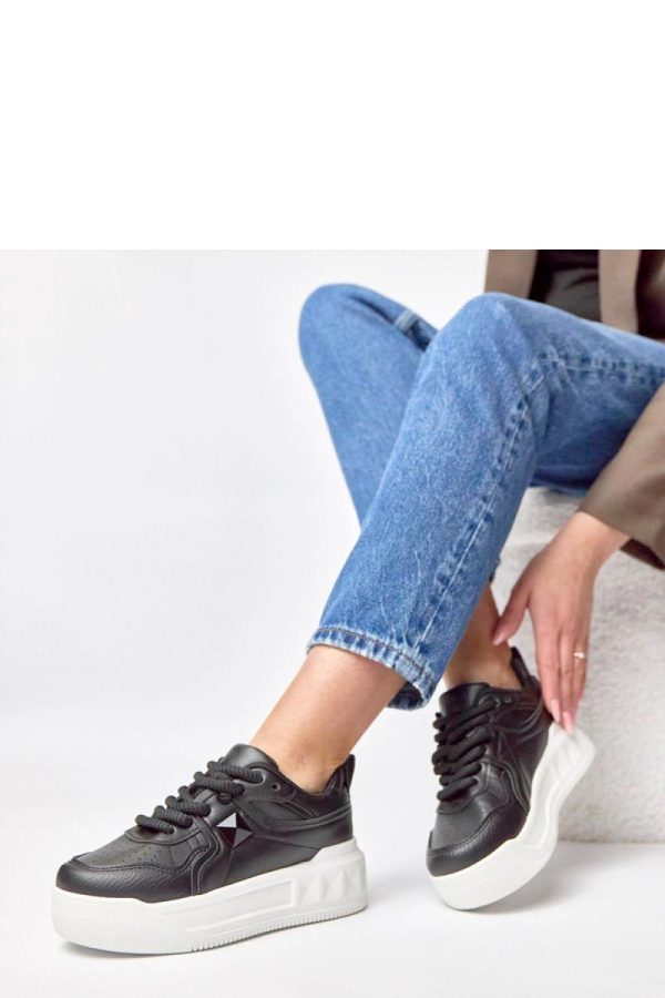 Black Sport Shoes....Fabric, Footbed and Platform Height