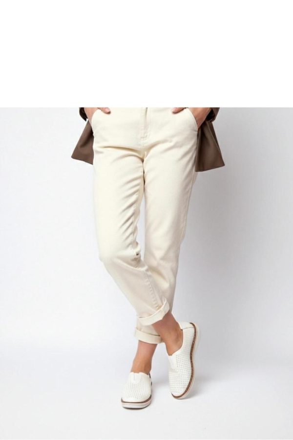 White Half Shoes in Women`s Ankle Boots & Booties with Fabric and Footbed