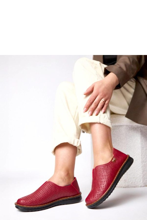 Red Half Shoes in Women`s Ankle Boots & Booties with Fabric and Footbed