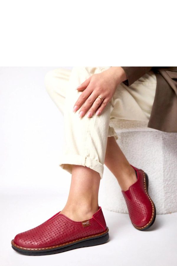 Red Half Shoes in Women`s Ankle Boots & Booties with Fabric and Footbed