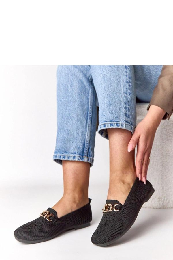 Black Mocassin in Moccasins, Loafers with Fabric and Footbed