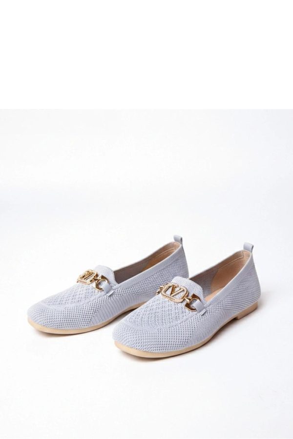 Grey Mocassin in Moccasins, Loafers with Fabric and Footbed