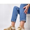 Brown Sport Shoes.Fabric, Footbed and Sole Height