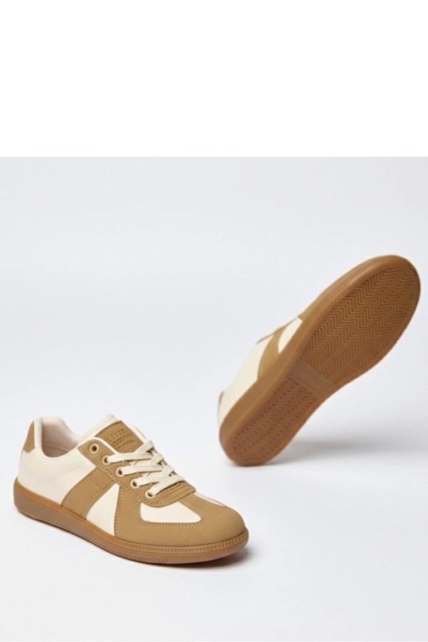 Brown Sport Shoes.Fabric, Footbed and Sole Height