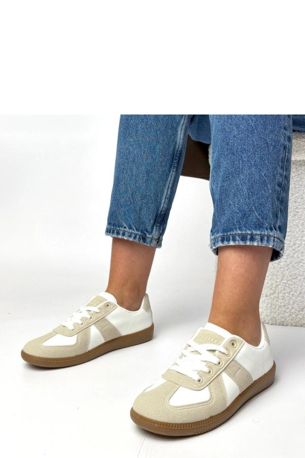 White Sport Shoes..Fabric, Footbed and Sole Height