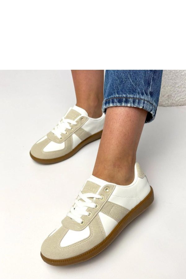 White Sport Shoes..Fabric, Footbed and Sole Height