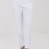 White Women Trousers in Pants, Trousers, Shorts with Cotton and Spandex