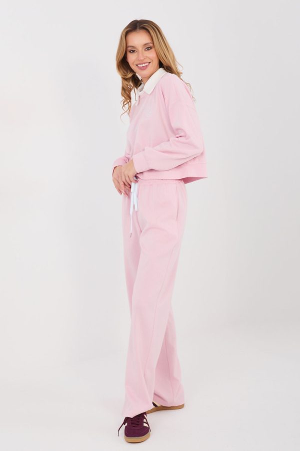 Pink Set in Pants, Trousers, Shorts with Spandex, Polyester and Viscose