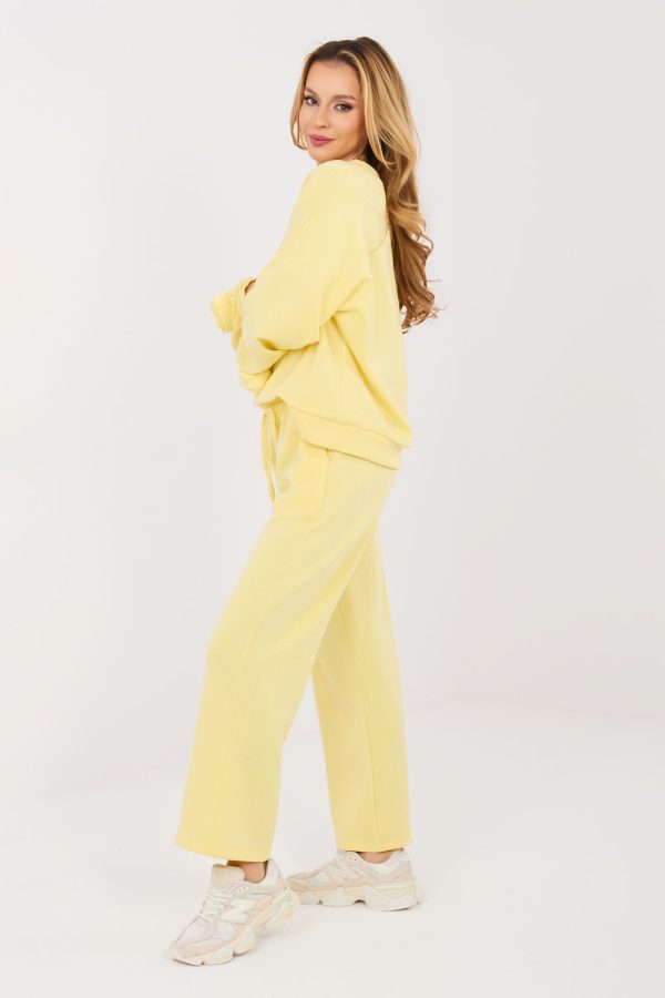 Yellow Set in Pants, Trousers, Shorts with Spandex and Viscose