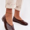 Brown Ballet Flats in Ballet Flats, Ballet Pumps For Women with Fabric, Footbed and Heel Height