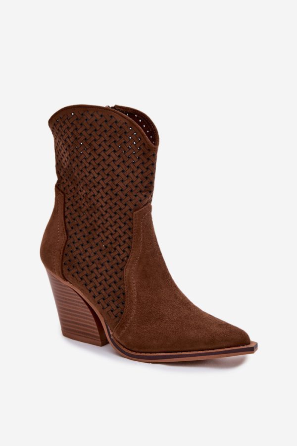 brown Heel boots model 224238 Step in style