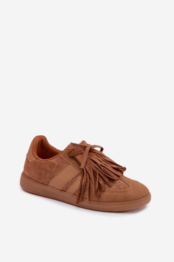 Brown Sport Shoes in Women`s Athletic Shoes, Trainers, Sneakers with Fabric, Footbed, Upper Height and Sole Height