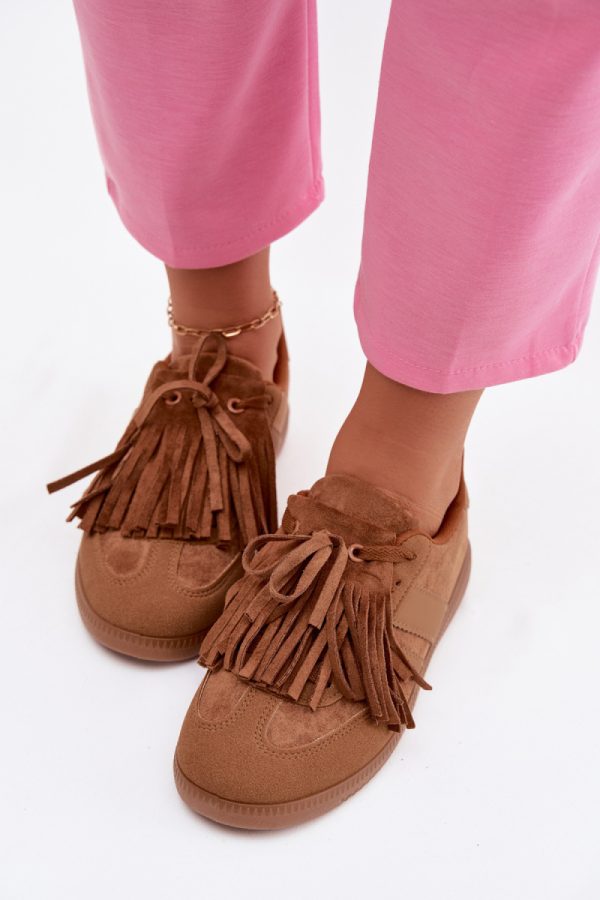 Brown Sport Shoes in Women`s Athletic Shoes, Trainers, Sneakers with Fabric, Footbed, Upper Height and Sole Height