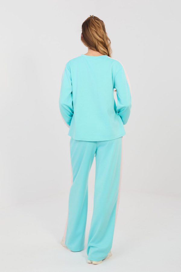 Green Set in Pants, Trousers, Shorts with Spandex, Polyester and Viscose