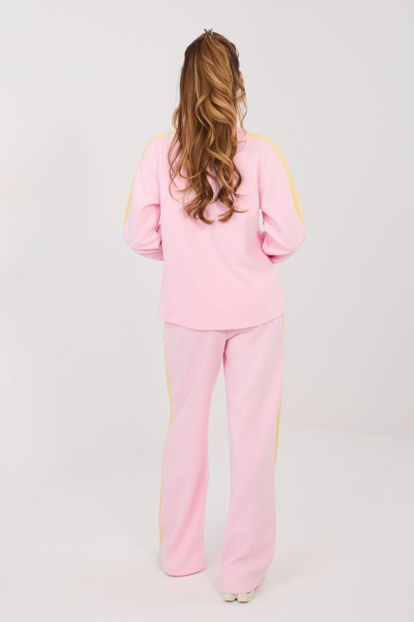 Pink Set in Pants, Trousers, Shorts with Spandex, Polyester and Viscose
