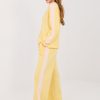 Yellow Set in Pants, Trousers, Shorts with Spandex, Polyester and Viscose