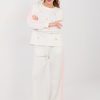 1113592 Beige Set in Pants, Trousers, Shorts with Spandex, Polyester and Viscose