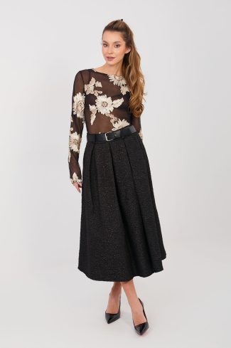Black Skirt in Skirts with Polyester and Viscose