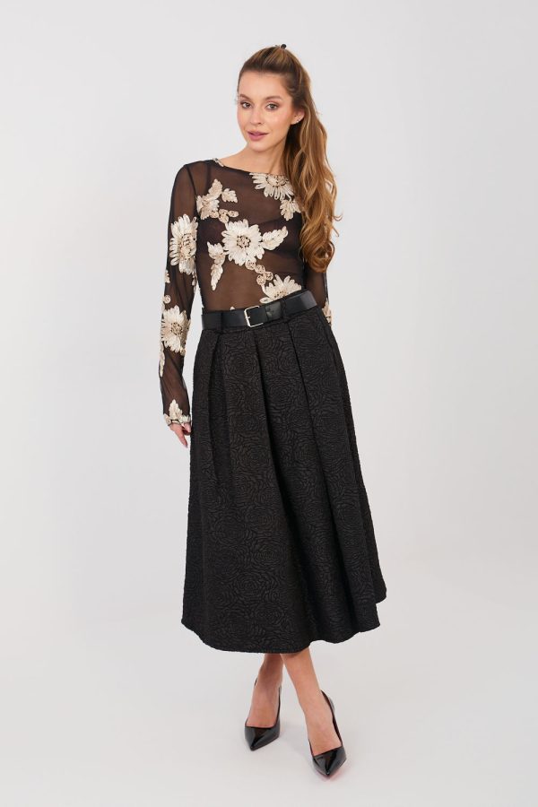 Black Skirt in Skirts with Polyester and Viscose