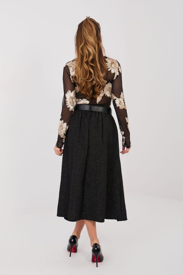 Black Skirt in Skirts with Polyester and Viscose