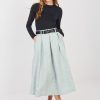 Green Skirt in Skirts with Polyester and Viscose