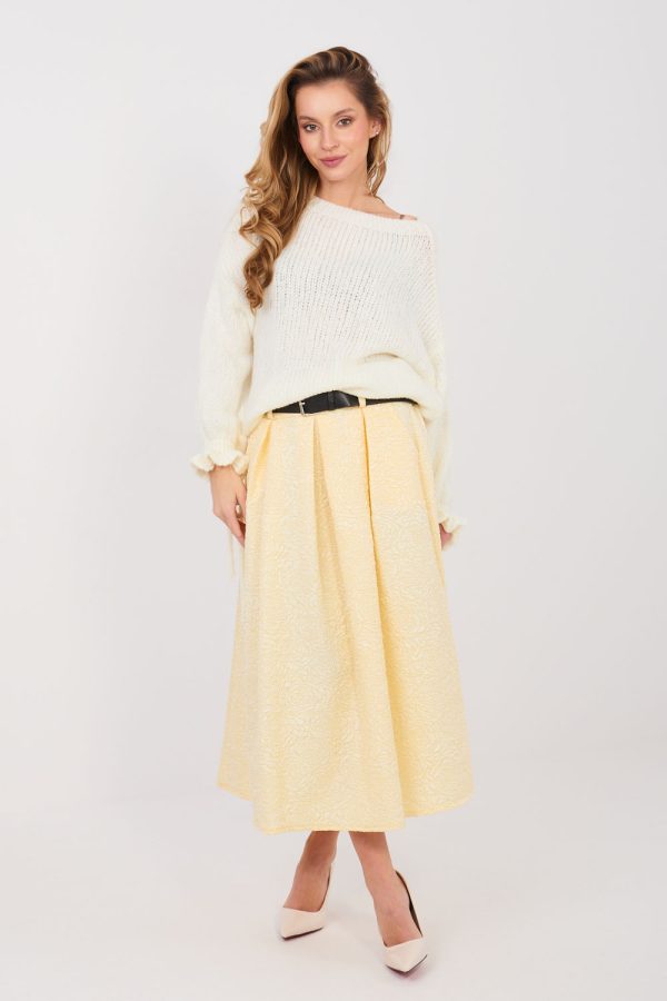 Yellow Skirt in Skirts with Polyester and Viscose