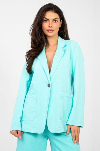Blue Jacket in Jackets, Vests For Women with Cotton and Spandex