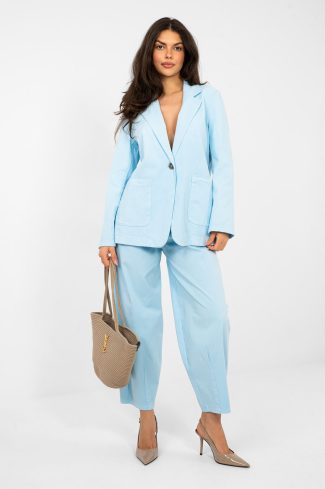 Blue Jacket in Jackets, Vests For Women with Cotton and Spandex