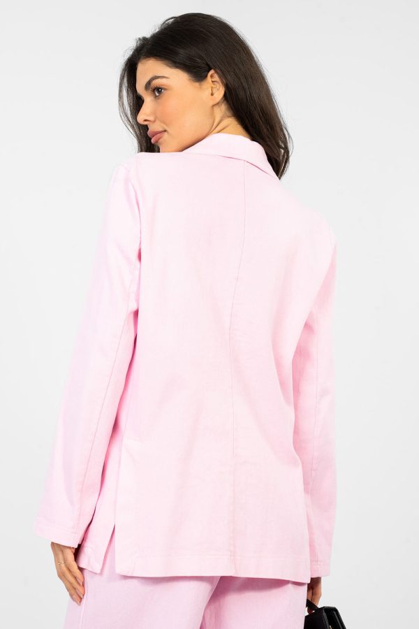 Pink Jacket in Jackets, Vests For Women with Cotton and Spandex