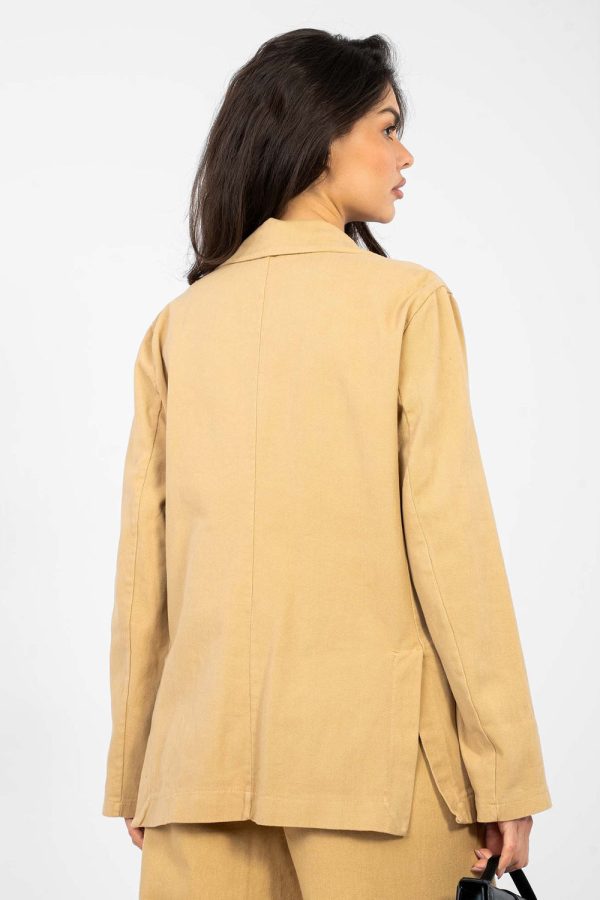 Brown Jacket in Jackets, Vests For Women with Cotton and Spandex