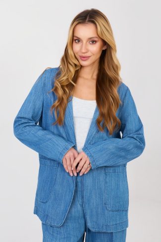 Blue Jacket in Jackets, Vests For Women with Cotton