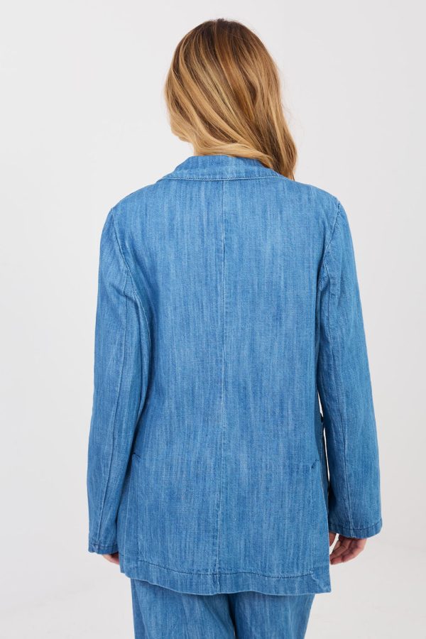 Blue Jacket in Jackets, Vests For Women with Cotton