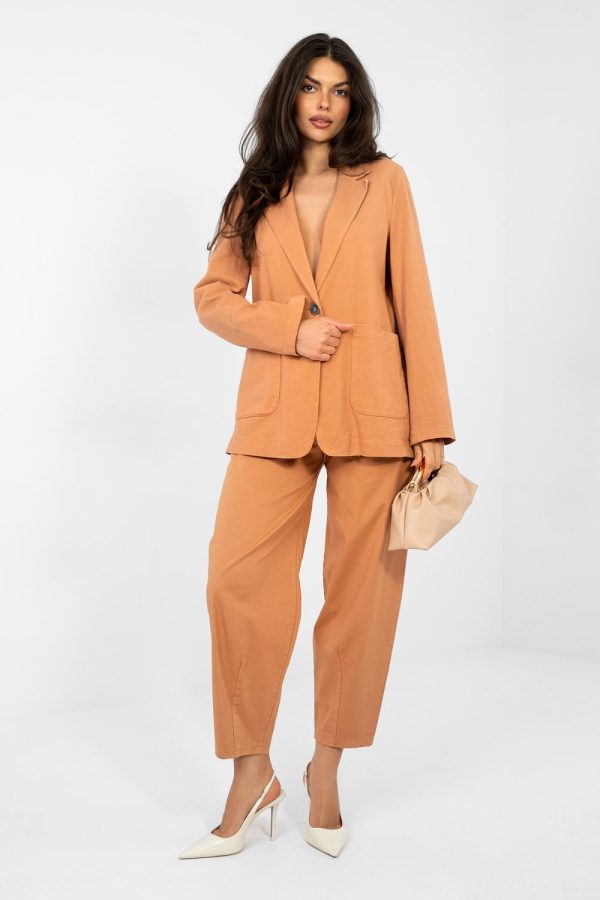 Orange Jacket in Jackets, Vests For Women with Cotton and Spandex