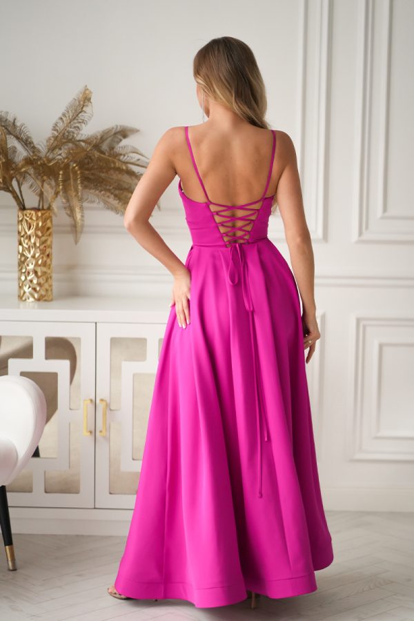 Violet Long Dress in Evening Dresses with Spandex and Polyester