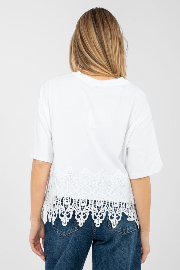 White Blouse in Women`s Blouses, Tunics with Cotton and Spandex