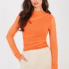 Orange Blouse in Women`s Blouses, Tunics with Spandex and Polyester